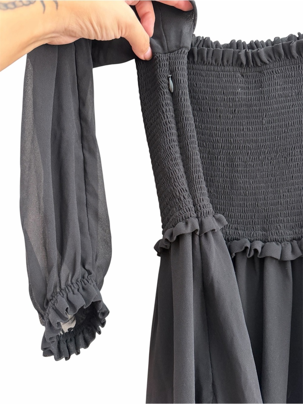 Aritzia Wilfred New Tempest Dress Black - Picture 16 of 16